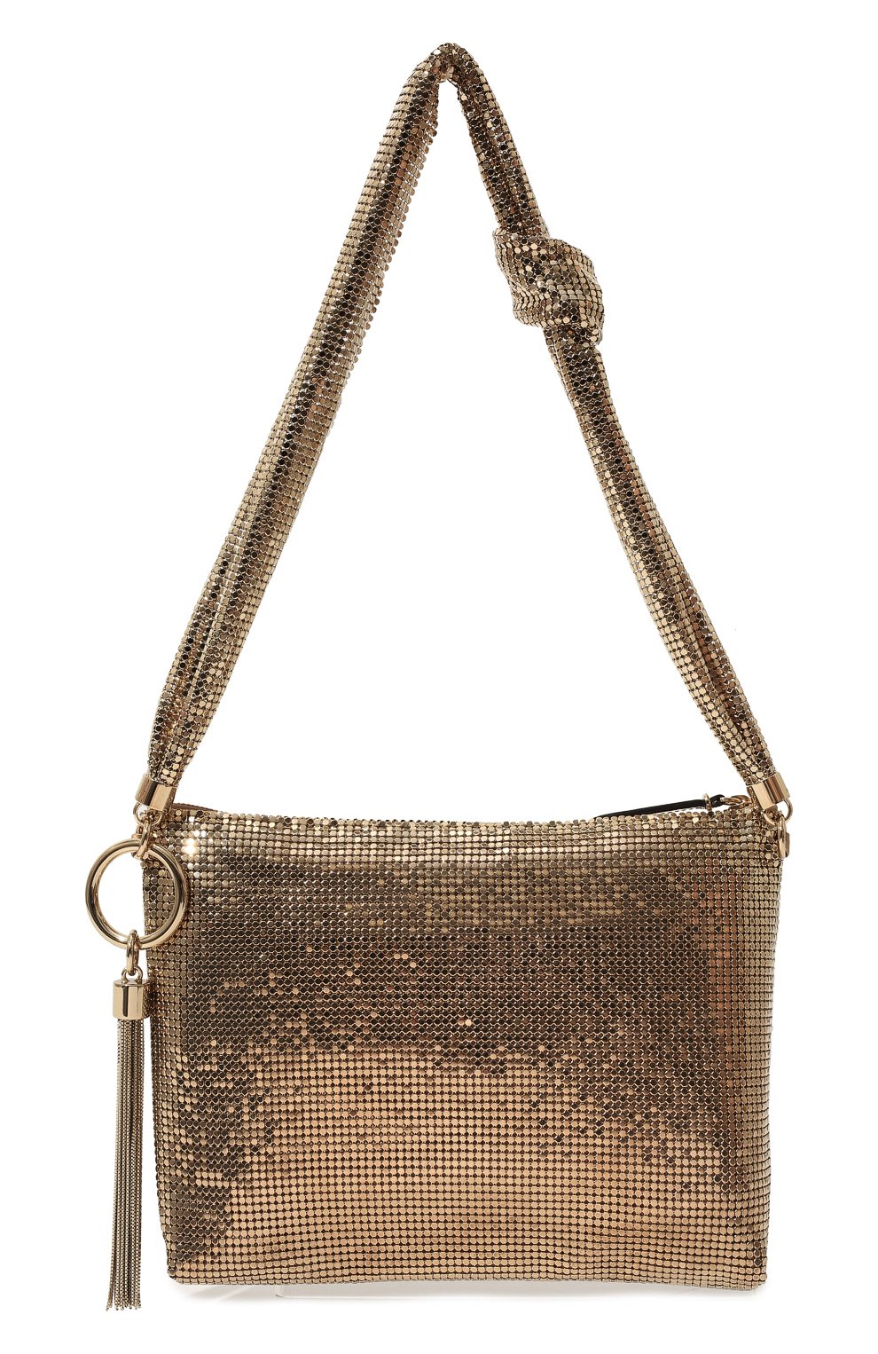 Женская сумка callie JIMMY CHOO золотого цвета, арт. CALLIESHOULDERJFE | Фото 5 (Женское Кросс-КТ: Вечерняя сумка; Материал: Металл, Текстиль; Сумки-технические: Сумки top-handle; Размер: small)