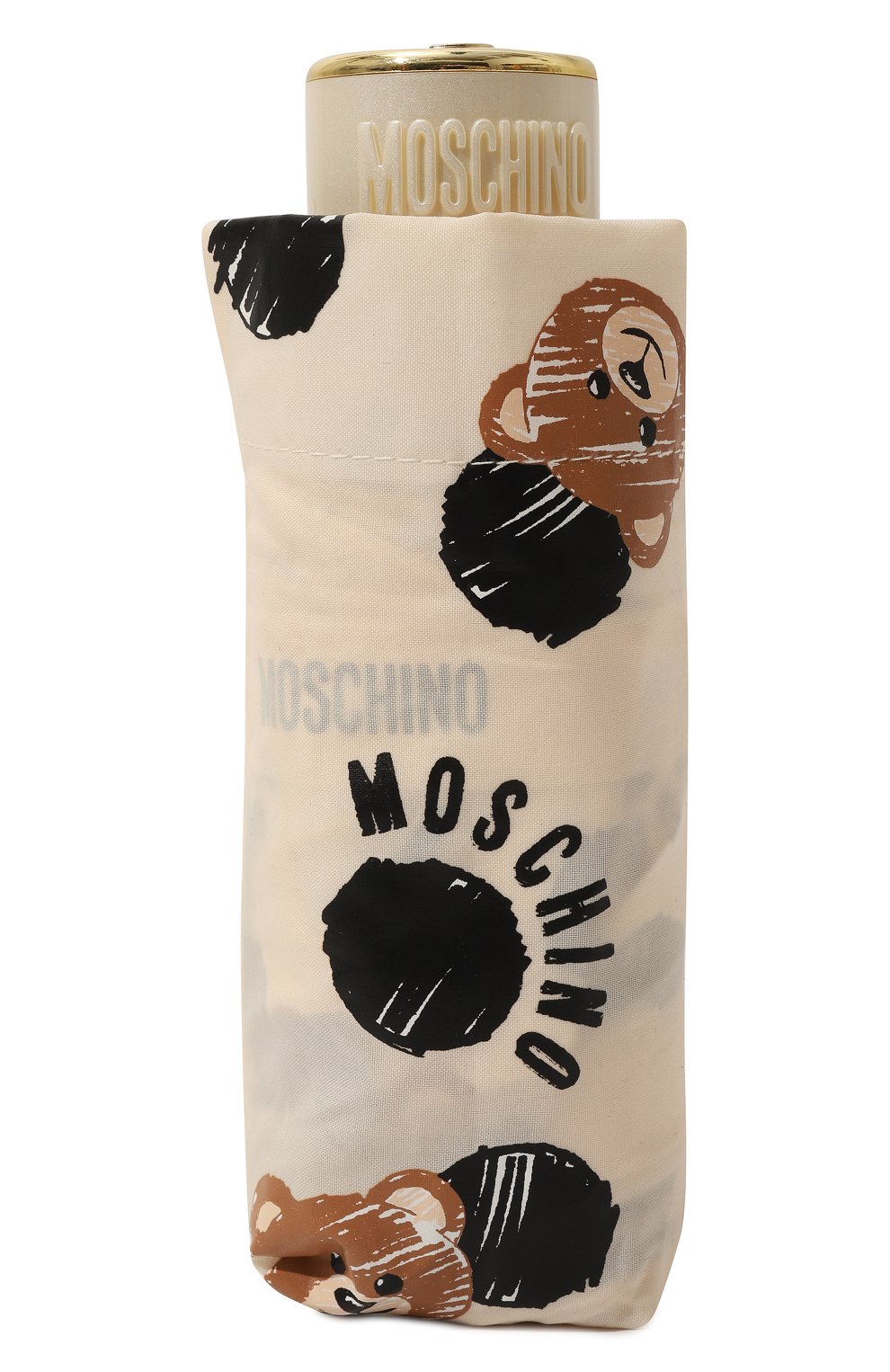 Женский складной зонт MOSCHINO кремвого цвета, арт. 8202-SUPERMINI | Фото 4 (Материал: Синтетический материал)