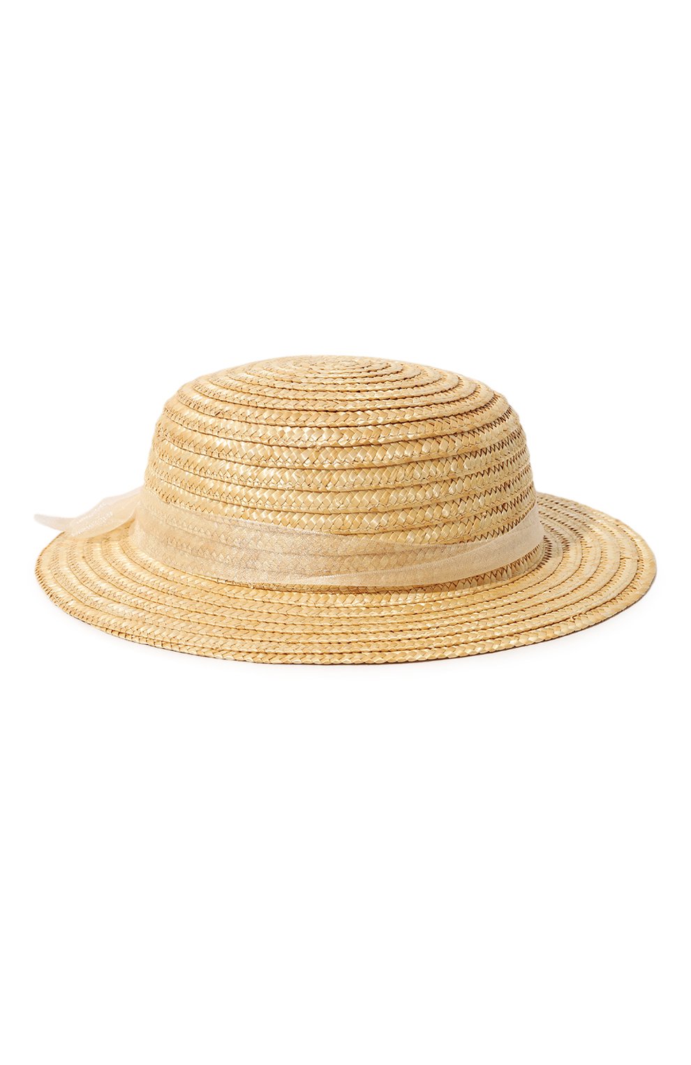 Детская шляпа IL TRENINO бежевого цвета, арт. FJ-3226 | Фото 1 (Материал сплава: Проставлено; Нос: Не проставлено; Материал: Растительное волокн о)