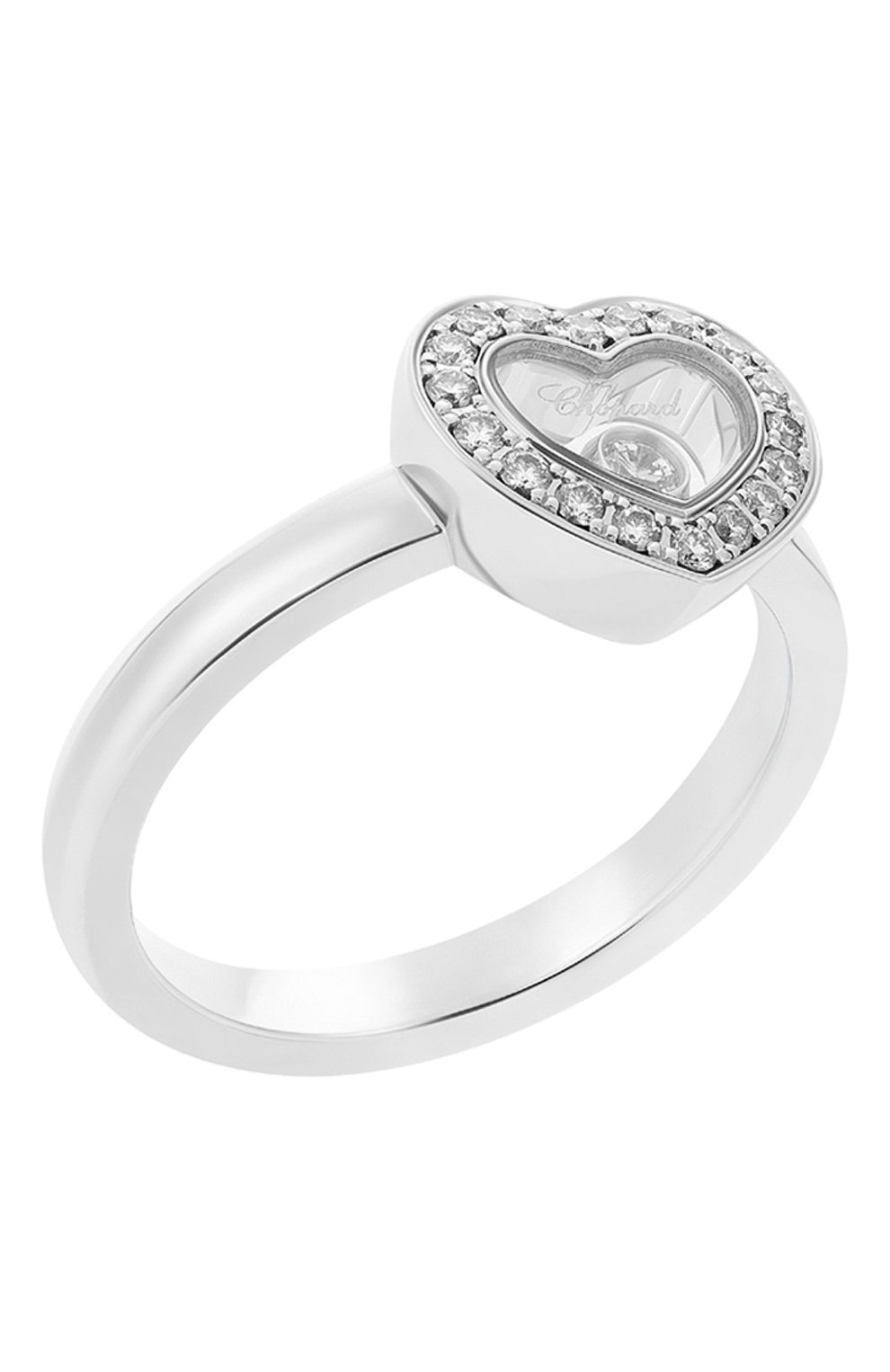 Женские кольцо CHOPARD бесцветного цвета, арт. 82A054-1210 | Фото 1 (Материал сплава: Белое золото; Драгоценные камни: Бриллианты)