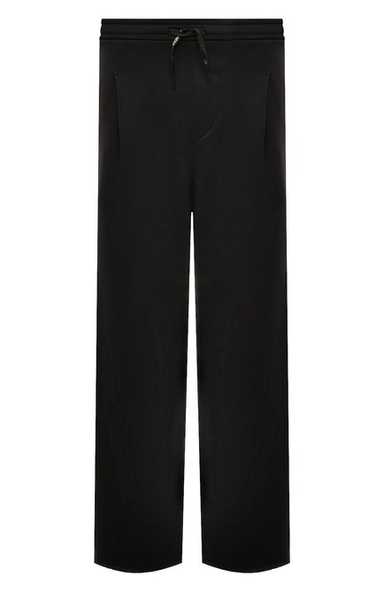 Мужские хлопковые брюки A PAPER KID черного цвета, арт. F3PKMAFP017 | Фото 1 (Материал внешний: Хлопок; Драгоценные камни: Проставлено; Материал сплава: Проставлено; Длина (брюки, джинсы): Стандартные)