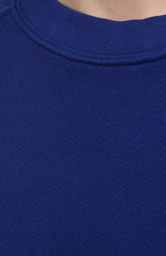 Женский хлопковый свитшот LES TIEN синего цвета, арт. CF-1010 | Фото 5 (Рукава: Длинные; Длина (для топов): Стандартные; Региональные ограничения белый список (Axapta Mercury): RU; Материал внешний: Хлопок; Стили: Спорт-шик; Женское Кросс-КТ: Свитшот-одежда)
