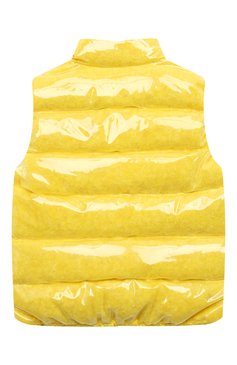 Детский пуховый жилет GOOSE TECH желтого цвета, арт. GST.123.114.K07 | Фото 2 (Рукава: Короткие; Девочки Кросс-КТ: Верхняя одежда; Материал внешний: Синтетический материал; Материал сплава: Проставлено; Материал подклада: Синтетический материал; Кросс-КТ: Демисезон; Драгоценные камни: Проставлено; Материал утеплителя: Пух и перо)