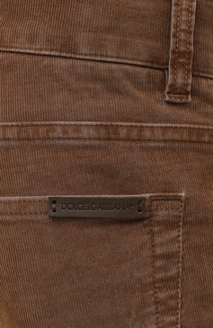 Мужские джинсы DOLCE & GABBANA коричневого цвета, арт. GYD2LT/G8CX1 | Фото 6 (Силуэт М (брюки): Прямые; Кросс-КТ: Деним; Длина (брюки, джинсы): Стандартные; Материал внешний: Хлопок, Деним; Стили: Кэжуэл)
