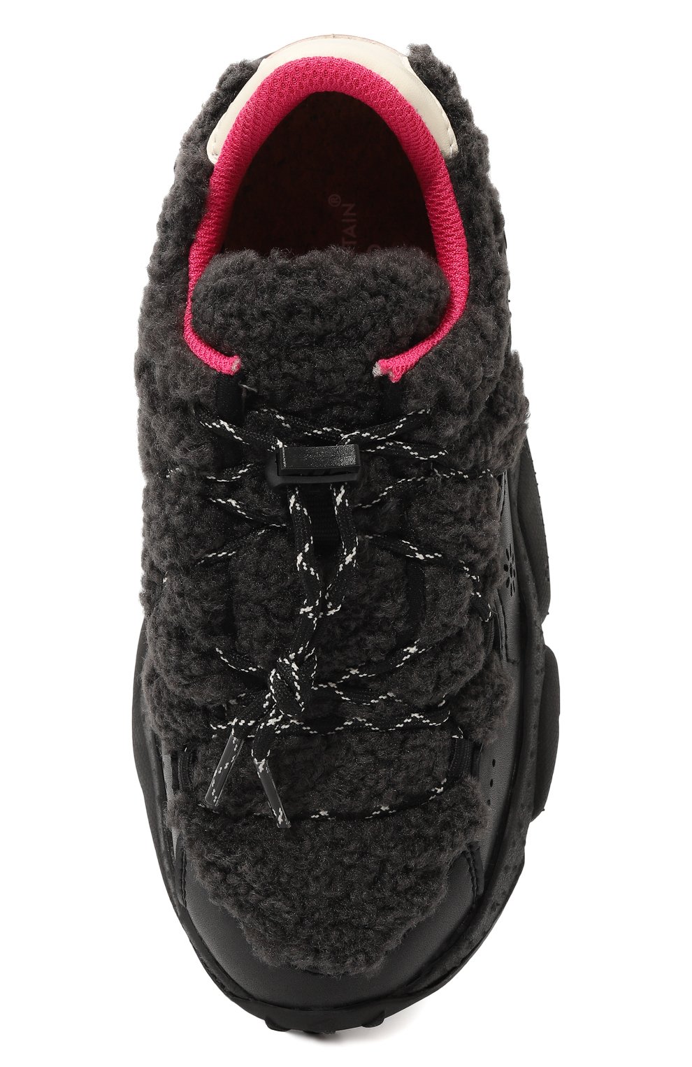 Детские кроссовки FLOWER MOUNTAIN черного цвета, арт. 2015499/17/33-38 | Фото 4 (Материал внешний: Текстиль; Материал сплава: Проставлено; Нос: Не проставлено; Материал внутренний: Текстиль)