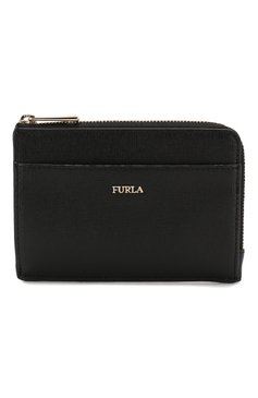 Женский кожаный футляр для кредитных карт babylon FURLA черного цвета, арт. PCL8/B30 | Фото 1 (Материал: Натуральная кожа)
