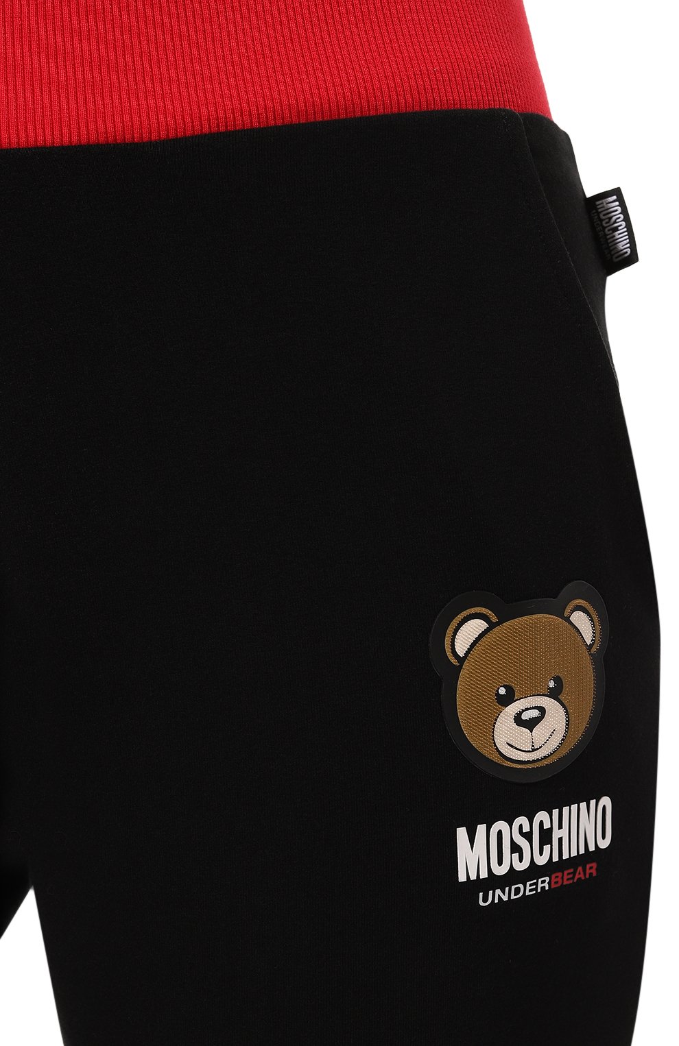 Хлопковые джоггеры Moschino 232V6/V6826/4413, цвет чёрный, размер 48 232V6/V6826/4413 - фото 5