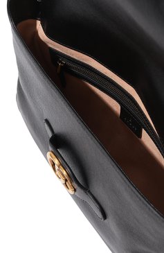 Женская сумка dahlia gg medium GUCCI черного цвета, арт. 648933 1U10T | Фото 5 (Сумки-технические: Сумки через плечо; Размер: medium; Материал: Натуральная кожа; Ремень/цепочка: На ремешке)