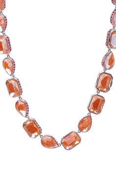 Женское колье orbita SWAROVSKI оранжевого цвета, арт. 5616640 | Фото 3 (Материал: Кристаллы, Металл)