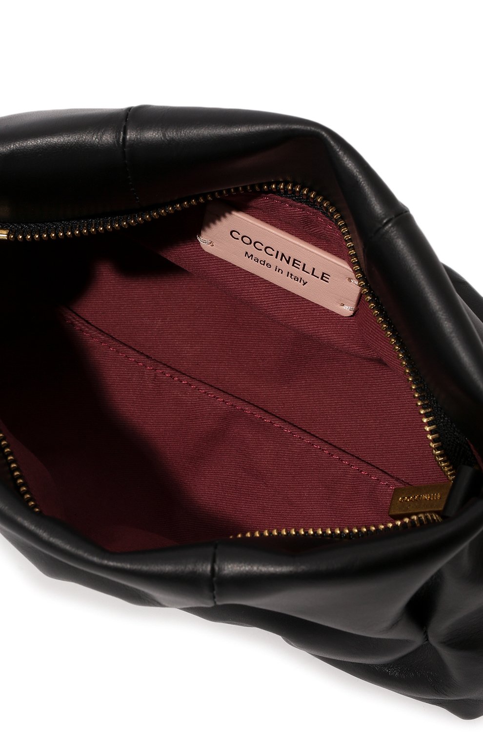 Женская сумка ophelie goodie small COCCINELLE черного цвета, арт. E1 M85 19 02 01 | Фото 5 (Сумки-технические: Сумки через плечо; Материал: Натуральная кожа; Ремень/цепочка: На ремешке; Размер: small)
