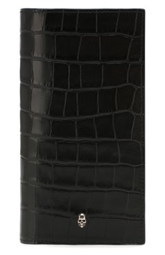 Мужской кожаное портмоне ALEXANDER MCQUEEN черного цвета, арт. 550860/DZT0Y | Фото 1 (Материал: Натуральная кожа)