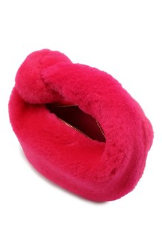 Женская сумка jodie mini BOTTEGA VENETA розового цвета, арт. 680697/V1C20 | Фото 5 (Материал: Натуральный мех; Сумки-технические: Сумки top-handle; Размер: mini)