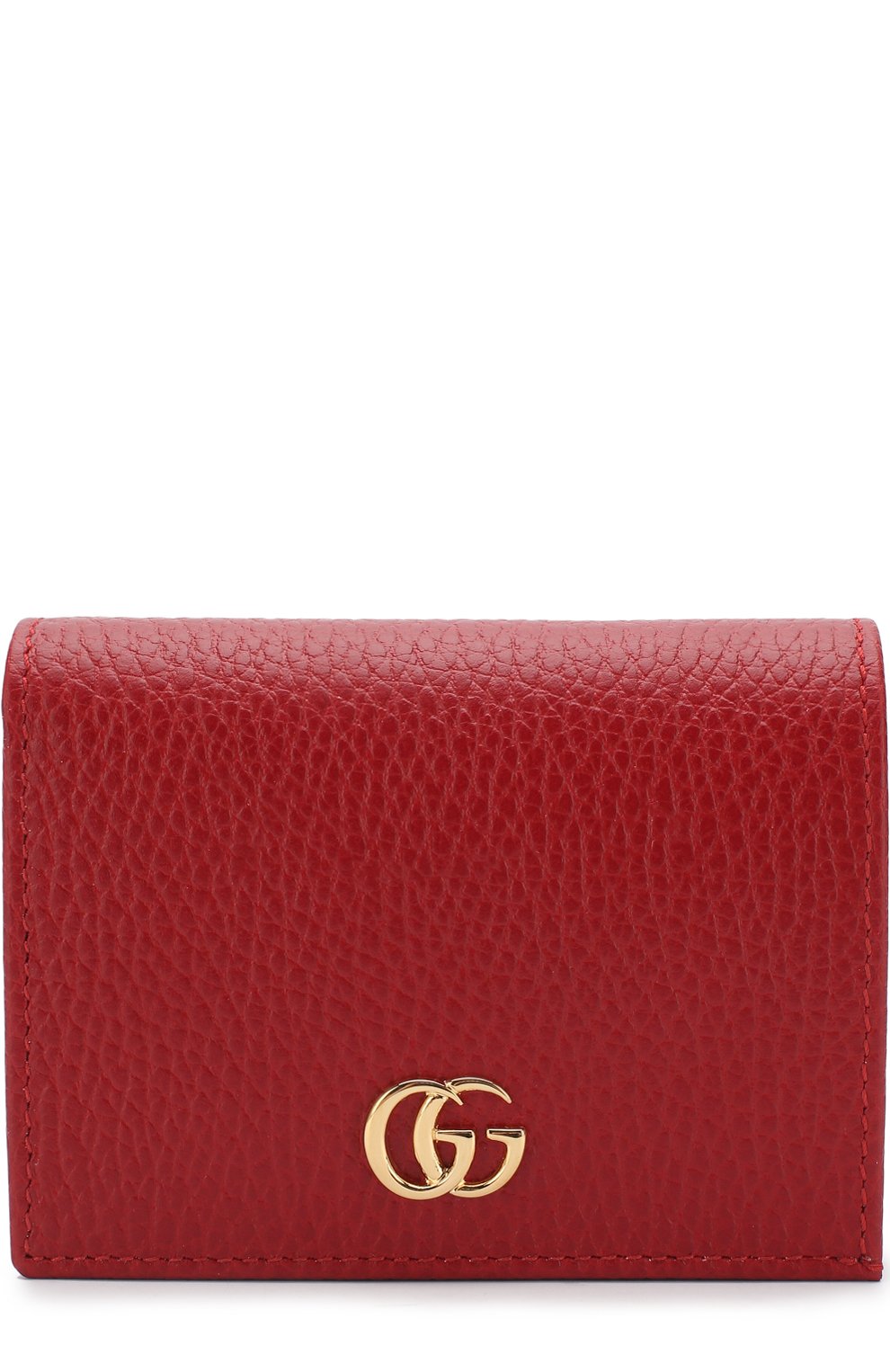 Женские кожаное портмоне логотипом бренда GUCCI красного цвета, арт. 456126/CA00G | Фото 1 (Материал: Натуральная кожа; Кросс-КТ: другое; Статус проверки: Проверена категория)