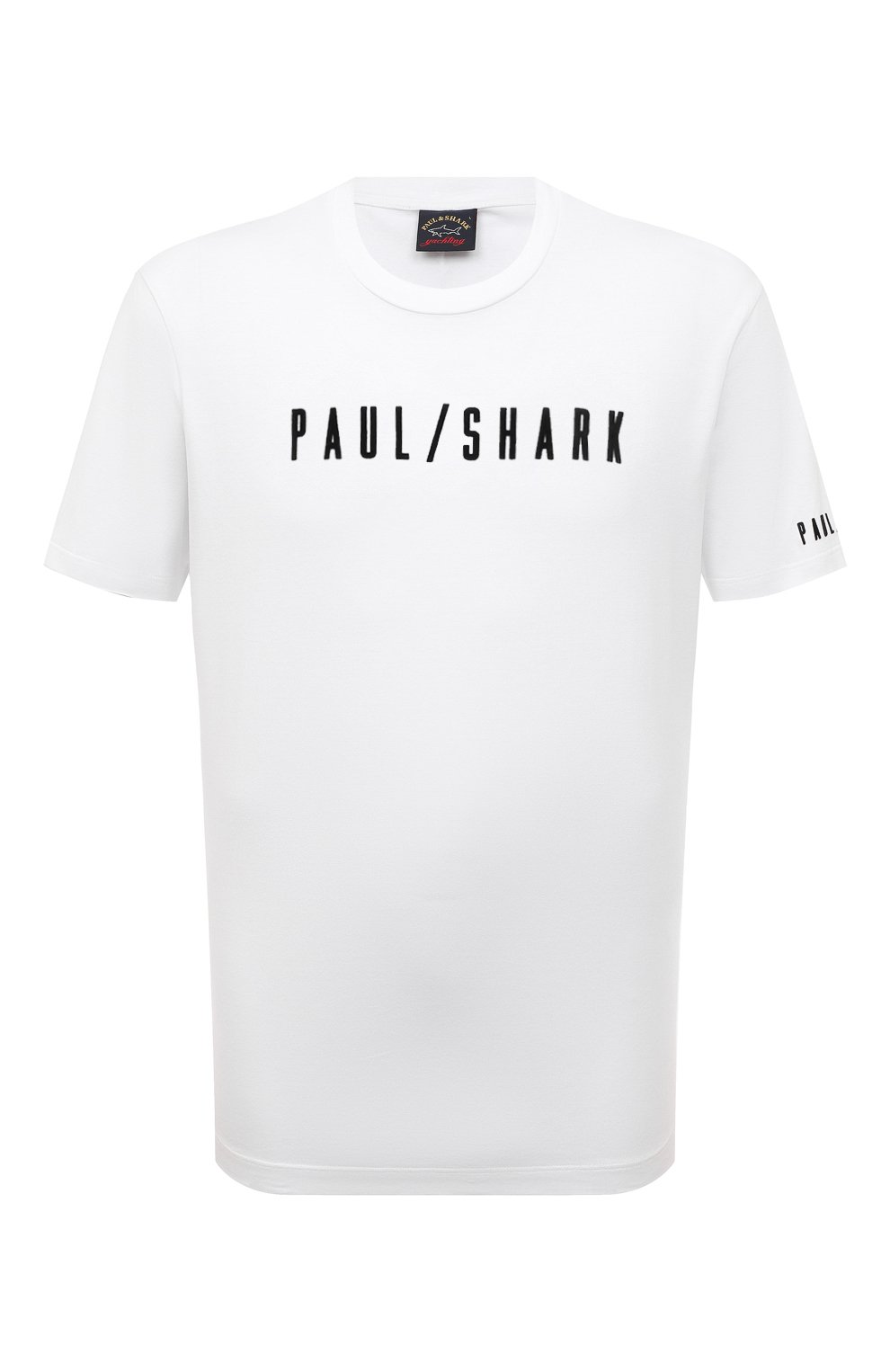 Хлопковая футболка Paul&Shark 13311622, цвет белый, размер 50