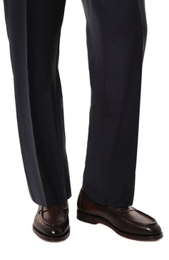 Мужские кожаные лоферы SANTONI темно-коричневого цвета, арт. MCCG18357PD5SGFRN01 | Фото 3 (Материал внутренний: Натуральная кожа; Стили: Классический)