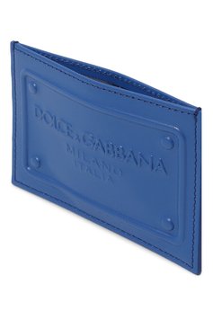 Мужской кожаный футляр для кредитных карт DOLCE & GABBANA синего цвета, арт. BP3239/AG218 | Фото 3 (Материал: Натуральная кожа; Материал сплава: Проставлено; Нос: Не проставлено)