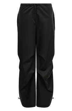 Женские брюки HUGO черного цв ета, арт. 50493341 | Фото 1 (Длина (брюки, джинсы): Стандартные; Женское Кросс-КТ: Брюки-одежда, Джоггеры - брюки; Силуэт Ж (брюки и джинсы): Джоггеры; Материал внешний: Синтетический материал; Материал сплава: Проставлено; Драгоценные камни: Проставлено)