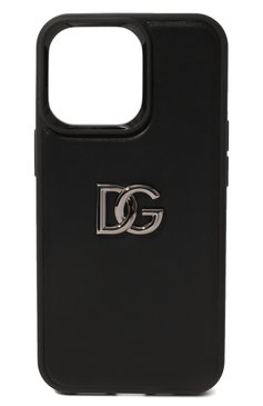 Кожаный чехол для iphone 13 pro DOLCE & GABBANA черного цвета, арт. BP3135/AW576 | Фото 1 (Региональные ограничения белый список (Axapta Mercury): Не проставлено; Нос: Не проставлено)