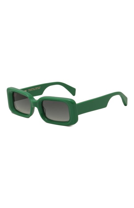 Женские солнцезащитные очки KALEOS зеленого цвета, арт. BARBARELLA C-013 | Фото 1 (Кросс-КТ: С/з-унисекс; Тип очков: С/з; Оптика Гендер: оптика-унисекс; Очки форма: Прямоугольные)