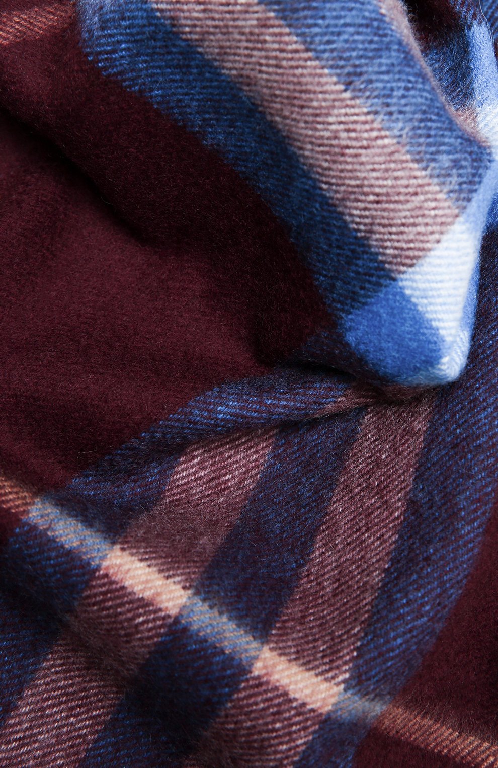 Женский кашемировый шарф BURBERRY бордового цвета, арт. 8049710 | Фото 4 (Материал: Текстиль, Кашемир, Шерсть; Материал сплава: Проставлено; Нос: Не проставлено)