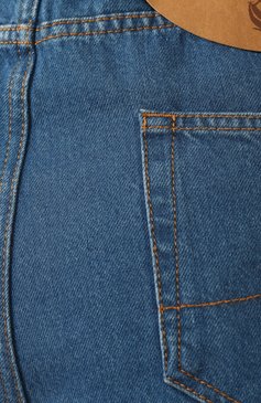 Женские джинсы LANVIN синего цвета, арт. RW-TR527D-DZ01-E20 | Фото 5 (Силуэт Ж (брюки и джинсы): Широкие; Кросс-КТ: Деним; Длина (брюки, джинсы): Стандартные; Материал внешний: Хлопок, Деним)