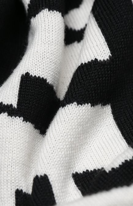 Детский шерстяной шарф MONCLER черного цвета, арт. F2-954-9Z705-20-A9366 | Фото 2 (Материал: Шерсть, Текстиль; Региональные ограничения белый список (Axapta Mercury): RU)