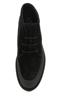 Мужские замшевые ботинки TOD’S черного цвета, арт. XXM05C0CD60RE0 | Фото 5 (Мужское Кросс-КТ: Ботинки-обувь; Материал внутренний: Натуральная кожа; Материал утеплителя: Без утеплителя; Подошва: Плоская; Материал внешний: Замша; Статус проверки: Проверена категория; Длина стельки: 29, 29,4, 29,8, 24,8, 25,7, 26,1, 26,5, 26,9, 27,4, 27,8, 28,2, 28,6)