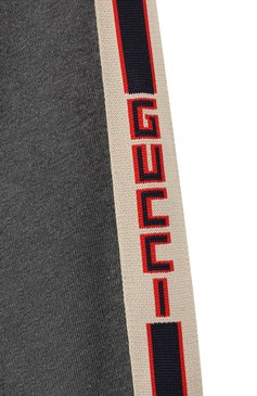 Детские хлопковые джоггеры GUCCI серого цвета, арт. 497807/X9L52 | Фото 3 (Кросс-КТ НВ: Джоггеры; Статус проверки: Проверена категория; Ростовка одежда: 12 мес | 80 см, 18 мес | 86 см, 24 мес | 92 см, 36 мес | 98 см, 3 мес | 62 см, 9 мес | 74 см)
