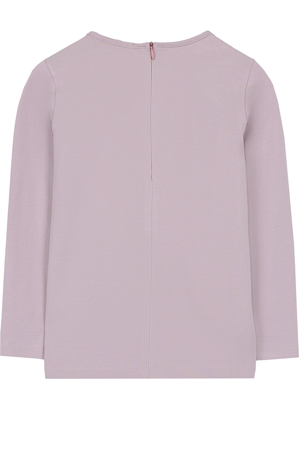 Детское хлопковая блуза с декоративной вышивкой QUIS QUIS розового цвета, арт. TS03/8-12 | Фото 2 (Рукава: Длинные; Материал внешний: Хлопок; Статус проверки: Проверено, Проверена категория)