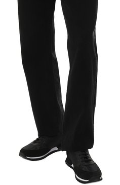 Мужские комбинированные кроссовки BOSS черного цвета, арт. 50498133 | Фото 3 (Материал сплава: Проставлено; Стили: Классический; Подошва: Плоская; Драгоценные камни: Проставлено)