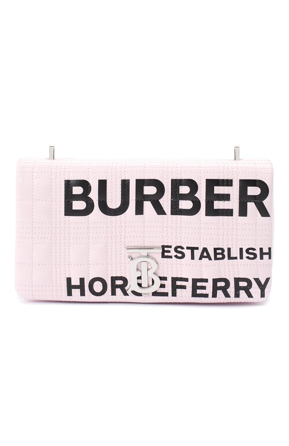 Женская сумка lola BURBERRY розового цвета, арт. 8029686 | Фото 1 (Сумки-технические: Сумки через плечо; Ремень/цепочка:  На ремешке; Материал: Текстиль; Размер: small)
