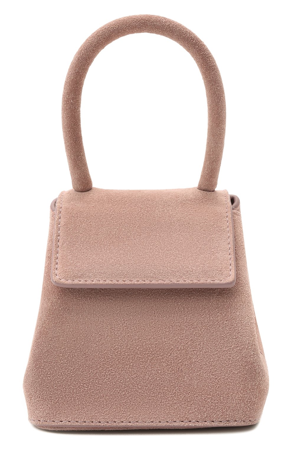 Женская сумка liza mini RUBEUS MILANO розового цвета, арт. 014/18 | Фото 1 (Сумки-технические: Сумки top-handle; Материал: Натурал ьная кожа, Натуральная замша; Размер: mini; Ремень/цепочка: На ремешке)